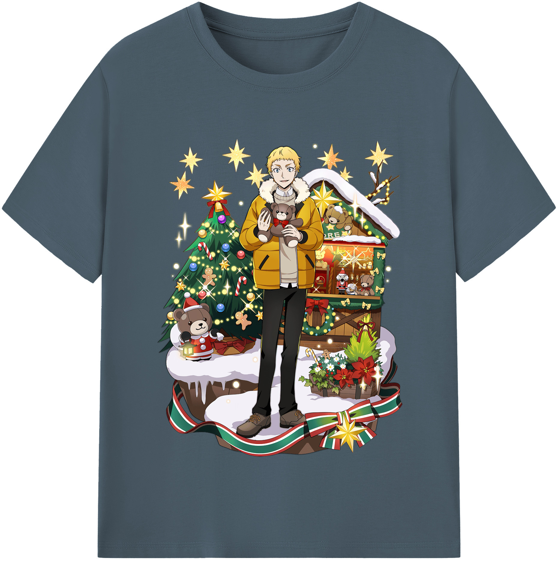 （画像用） 文豪ストレイドッグス Bungo Stray Dogs 綿100％半袖Tシャツ（フロントプリント）